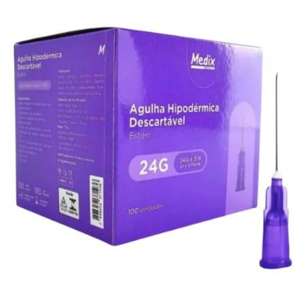 AGULHA 20X0,55 24G CX/100 - MEDIX