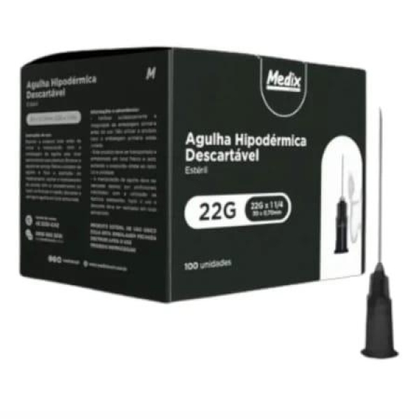 AGULHA 25X0,7 22G CX/100 - MEDIX