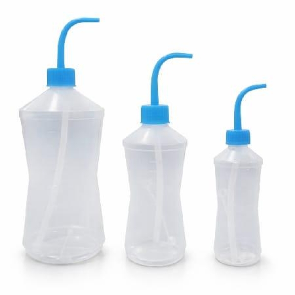 ALMOTOLIA 125ml, 250ml, 500ml, COM CÂNULA, NATURAL, BICO CURVO AZUL...