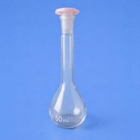 BALÃO VOLUMÉTRICO, 50ml, GRAD. COM ROLHA POLIETILENO - PERFECTA