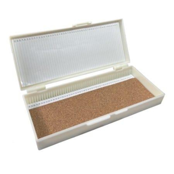 CAIXA PORTA LÃMINAS EM PLÁSTICO, PARA 50 LÂMINAS - PERFECTA