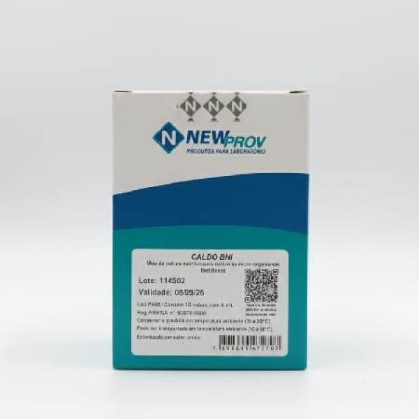 CALDO BHI, CAIXA COM 10 TUBOS - NEWPROV