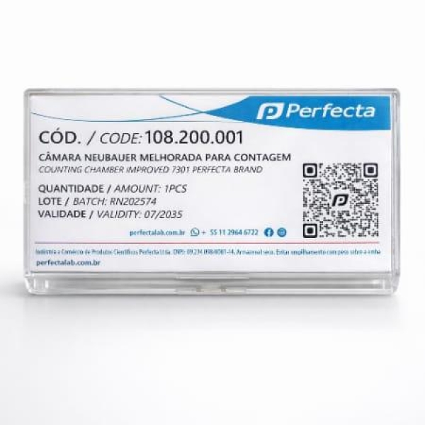 CÂMARA DE NEUBAUER MELHORADA PARA CONTAGEM - PERFECTA