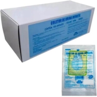 COLETOR DE URINA INFANTIL, UNISSEX, 100ml, CAIXA COM 100 UNID...