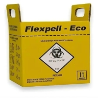 COLETOR PERFUROCORTANTE, 7 LITROS,  AMARELO - FLEXPELL