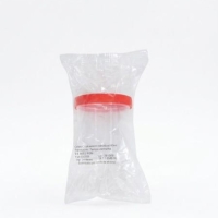 COLETOR SEM PÁ ESTÉRIL, INDIVIDUAL, 80ml, TRANSP. TAMPA VERMELHA -...
