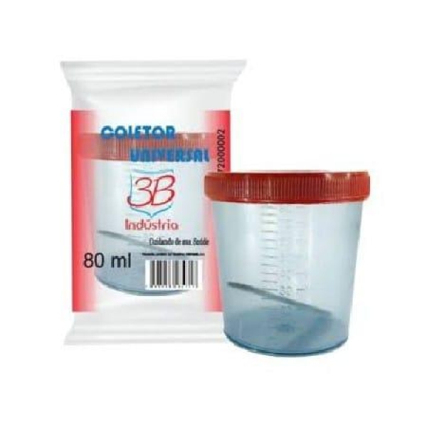 COLETOR UNIVERSAL, COM PÁ, 80ml - 3B