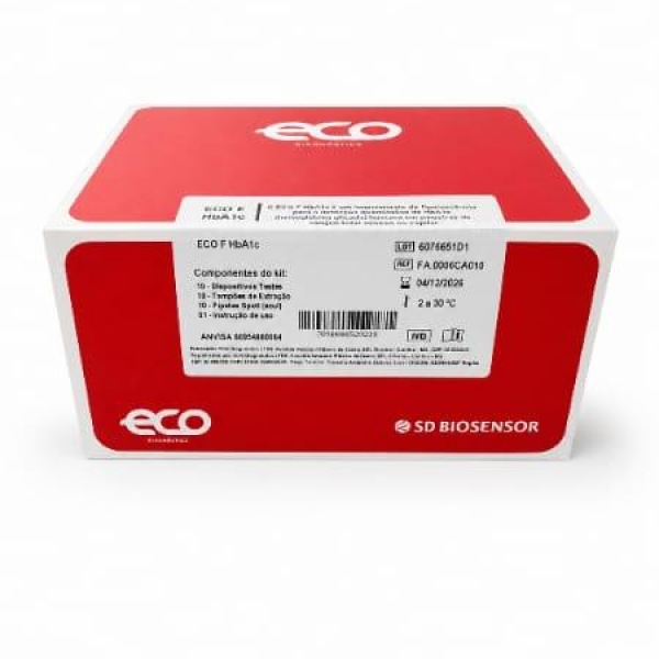 ECO F HbA 1c, COM 10 TESTES - LINE ECO