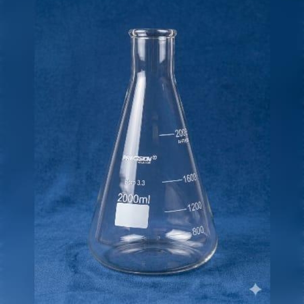 FRASCO ERLENMEYER BOCA ESTREITA, 2000ml - CRAL