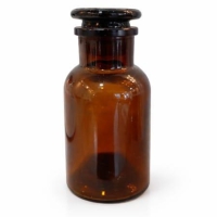 FRASCO REAGENTE, 250ml, AMBAR, BOCA LARGA, VIDRO - CRAL