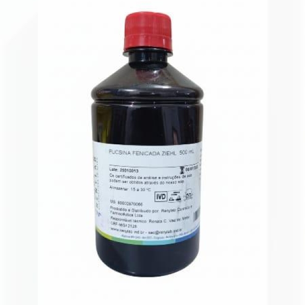 FUCSINA FENICADA ZIEHL 500ML - RENYLAB