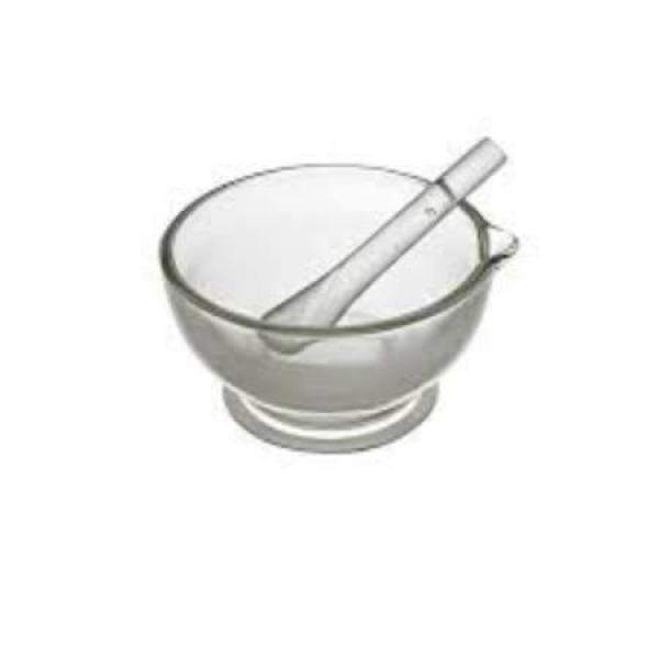 GRAL DE VIDRO COM PISTILO, 90MM A 50MM - PERFECTA