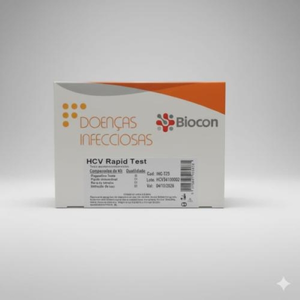 HCV RAPID TEST , COM 25 TIRAS - BIOCON