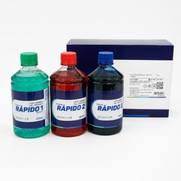 KIT CORANTE RÁPIDO, 3X500ml - RENYLAB