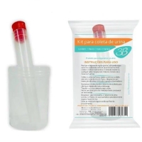 KIT PARA COLETA DE URINA COM TUBO E COPO DOSADOR...