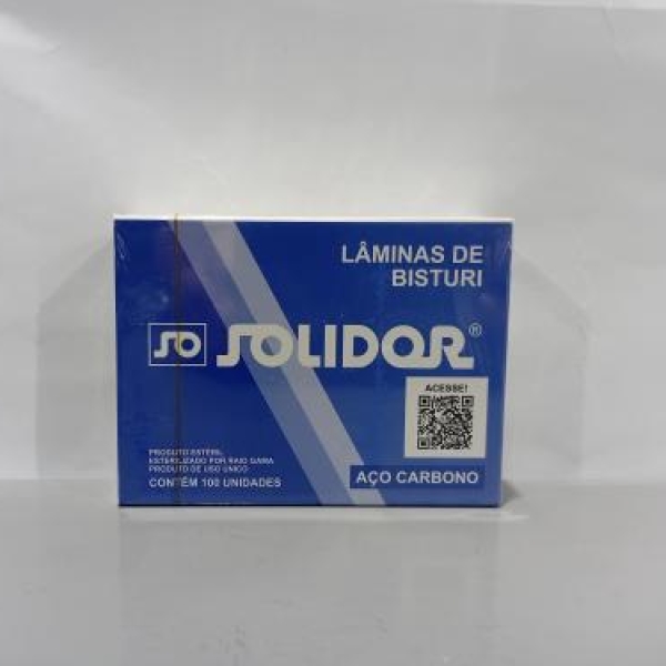 LAMINA BISTURI 15 CARBONO C/100  - SOLIDOR