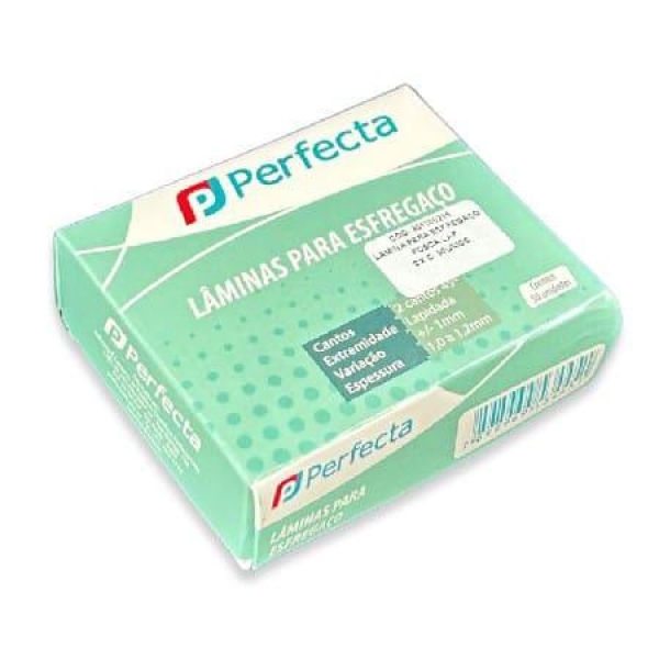 LÂMINAS PARA ESFREGAÇO, FOSCA LAPIDADA, CAIXA COM 50 UNID -...