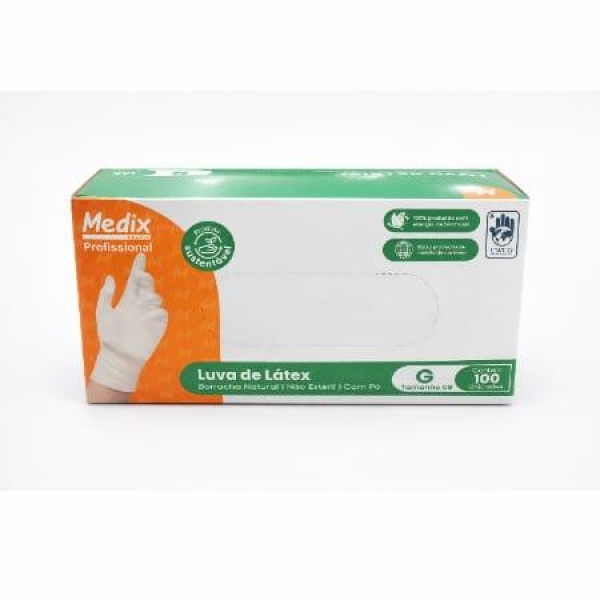 LUVA DE LÁTEX, TAMANHO G - MEDIX