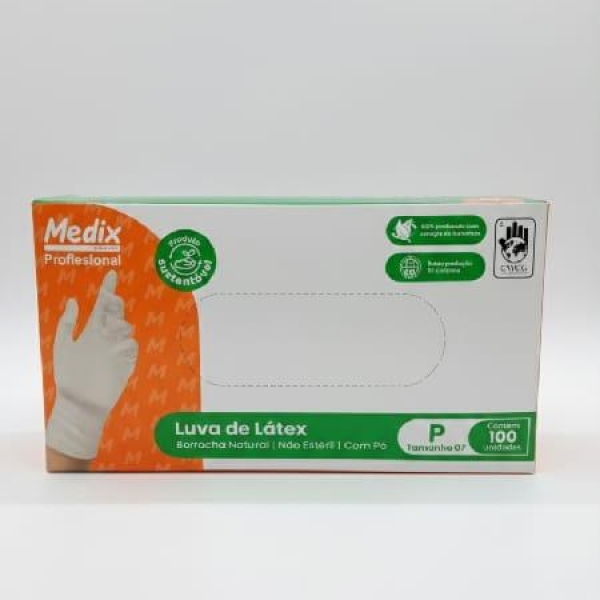 LUVA DE LÁTEX, TAMANHO P - MEDIX