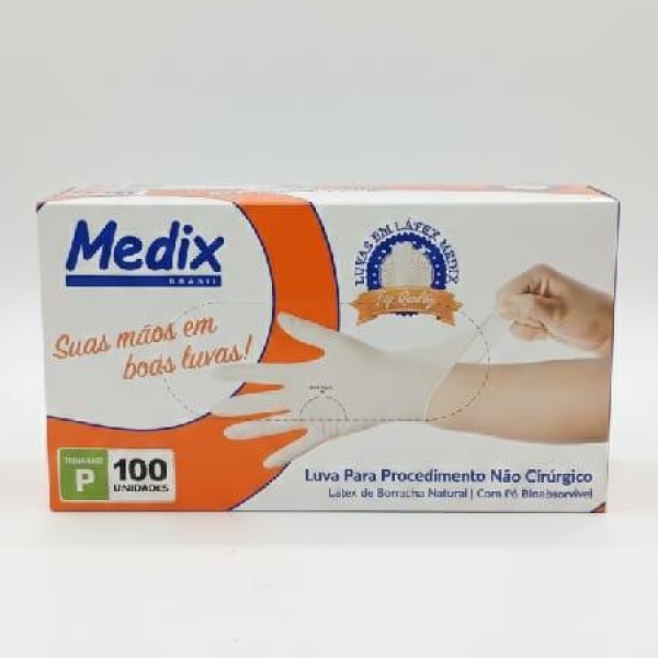 LUVA PARA PROCEDIMENTO, LÁTEX, COM PÓ, TAM. P, CAIXA COM...