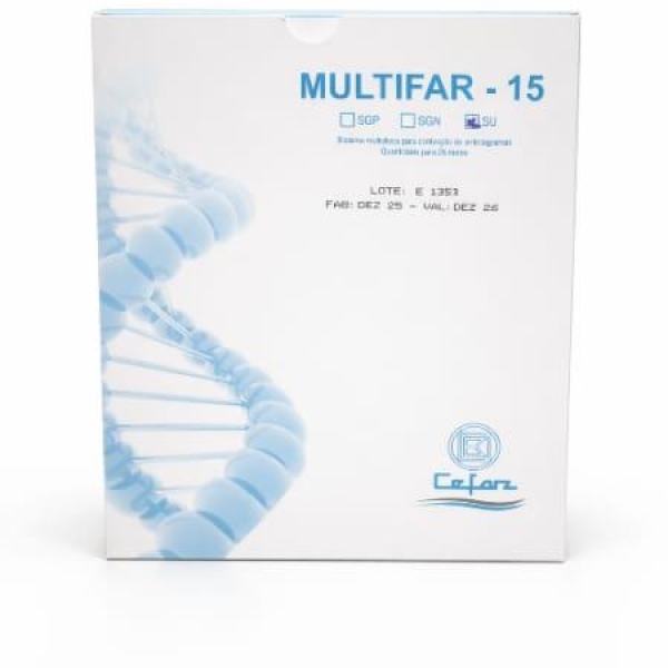 MULTIFAR-15, SÉRIE URINÁRIA, 25 TESTES - CEFAR