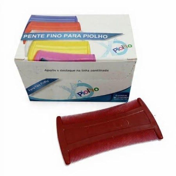 PENTE FINO PARA PIOLHO XÔ PIOLHO, CAIXA COM 24 UNID...