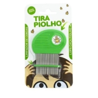 PENTE REMOVEDOR DE PIOLHOES E LÊNDEAS, INOX, COM LUPA -...