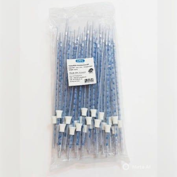 PIPETA PLÁSTICA DESCARTÁVEL PARA VHS, PACOTE COM 25 UNID -...