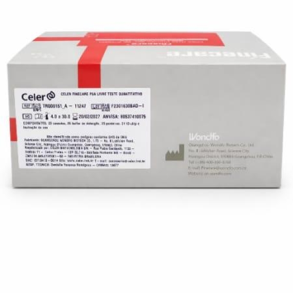 PSA LIVRE, TESTE QUANTITATIVO, 25 TESTES - CELER