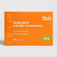 SCALP 21G LUER LOCK POLYBAG CX/100 - MEDIX