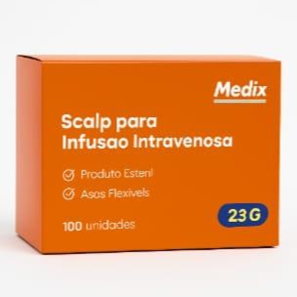 SCALP 23G LUER LOCK POLYBAG CX/100 - MEDIX