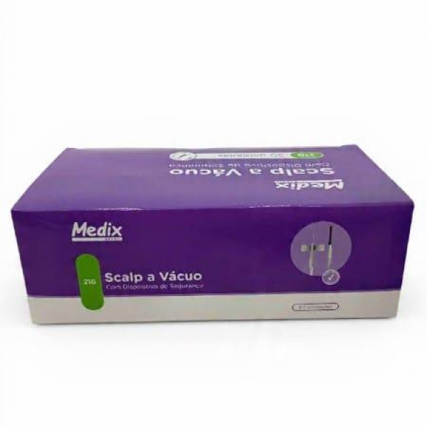 SCALP A VÁCUO COM DISPOSITIVO DE SEGURANÇA, 21G, CAIXA COM...