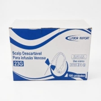 SCALP DESCARTÁVEL PARA INFUSÃO VENOSA , 23G, LUER LOCK, CAIXA...