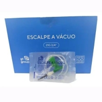 ESCALPE A VÁCUO, 21G (VERDE) CAIXA COM 100 UNID -...