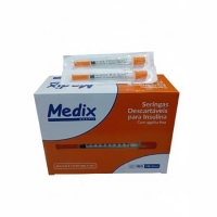 SERINGA 1ML COM AGULHA FIXA 0,8x0,30 UND.- MEDIX