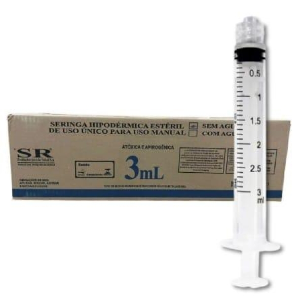 SERINGA 3ML SEM AGULHA LUER SLIP UND - SR