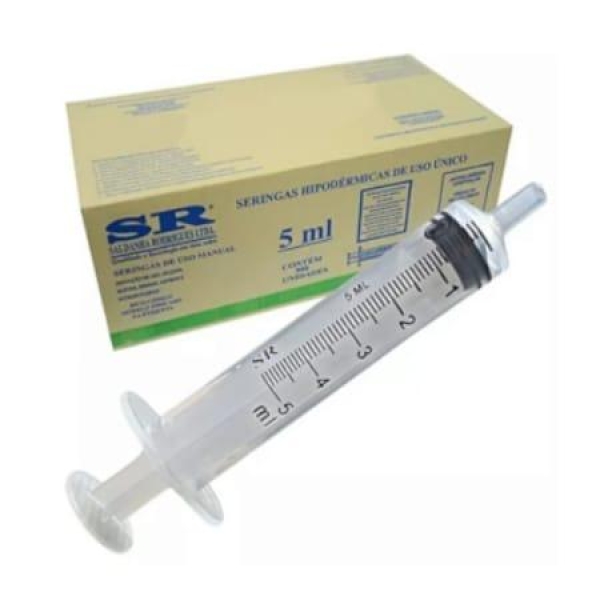 SERINGA 5ML SEM AGULHA LUER SLIP UND - SR