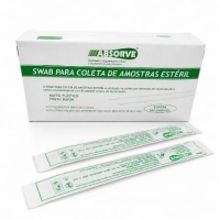 SWAB PARA COLETA DE AMOSTRAS ESTÉRIO, PONTA RAYON, HASTE PLÁSTICA,...