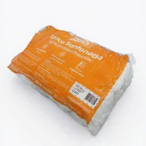 TOUCA SANFONADA BRANCA ,COM ELÁSTICO, PACOTE COM 100 UNID -...