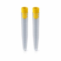 TUBO CÔNICO PP 12ml, COM TAMPA PRESSÃO INTERNA AMARELA -...