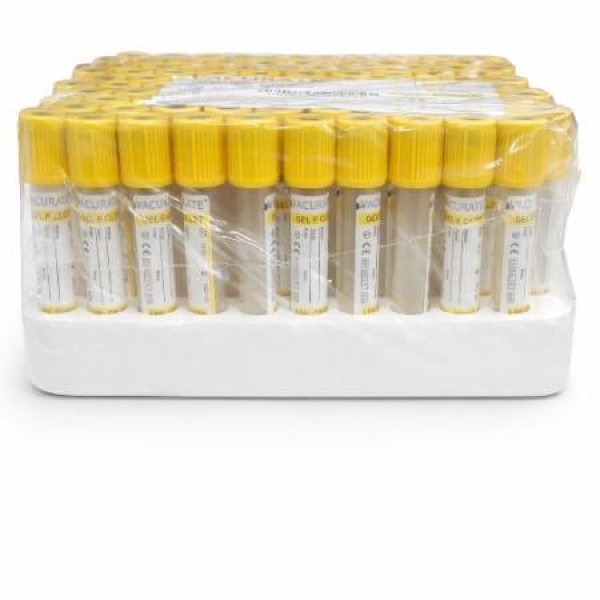 TUBO PARA COLETA DE SANGUE A VÁCUO 3,5ml, GEL SEPARADOR...