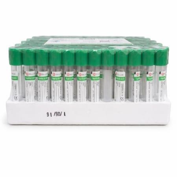 TUBO PARA COLETA DE SANGUE A VÁCUO, HEPARINA, 4ml -...